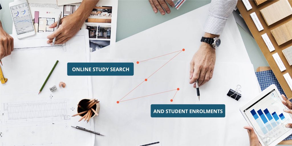 The link between online study search and enrolments
