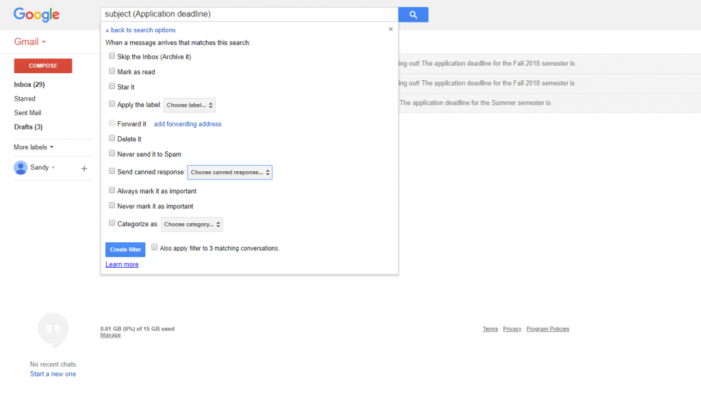 Automate email responses in Gmail